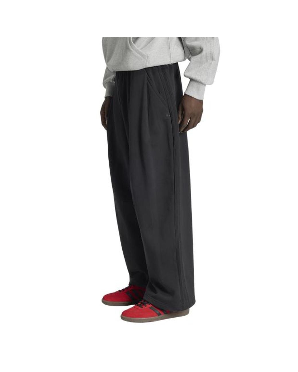 Adidas Originals Black Pants Adidas Premium Essentials Open Wide Hem Pants for men