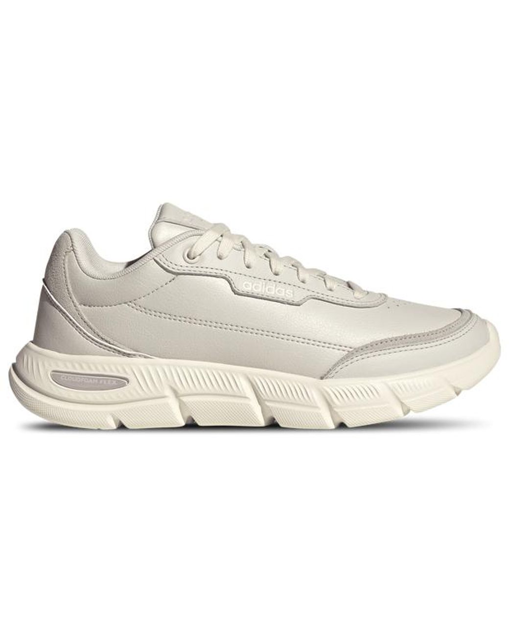 Adidas White Cloudfoam Flex Smart Casual Sneakers