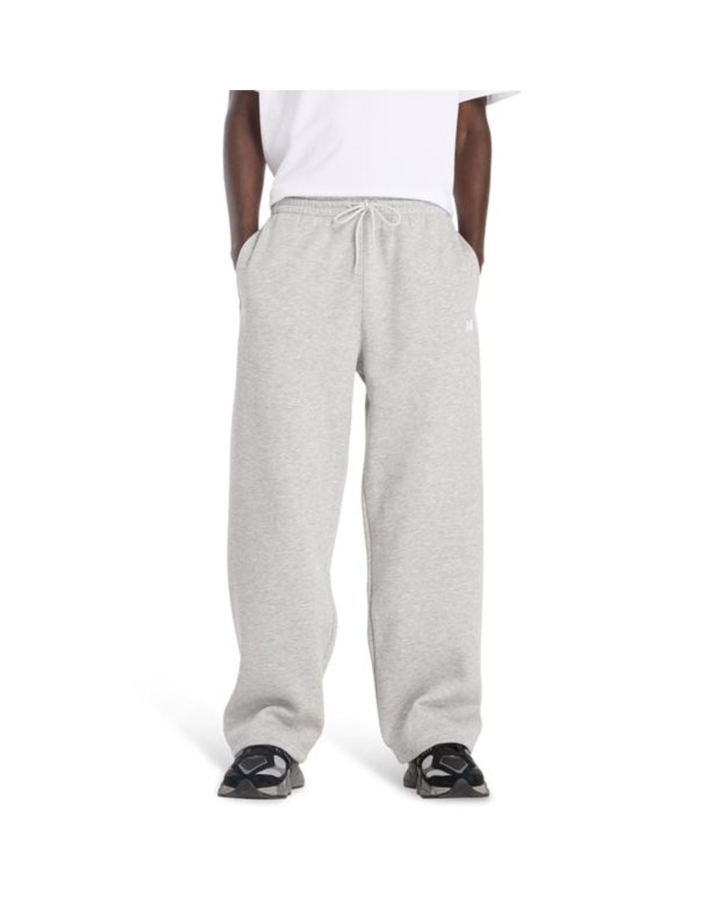 New Balance Gray Fleece Pants for men