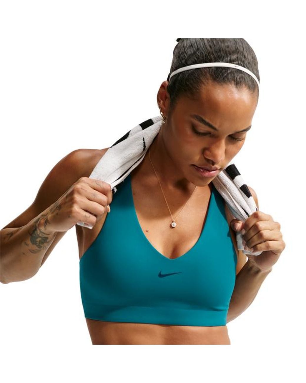 Nike Blue Universa Medium-Support Padded Sport Bra Sport Bras/Sport Vests