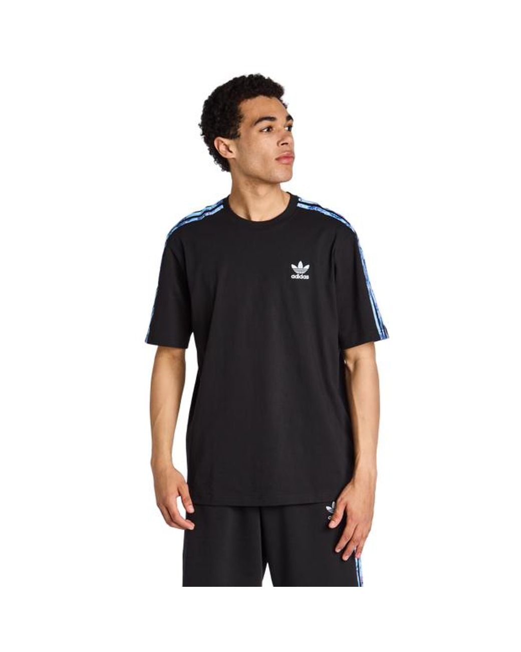 Adidas Black Summer Prints T-Shirts for men