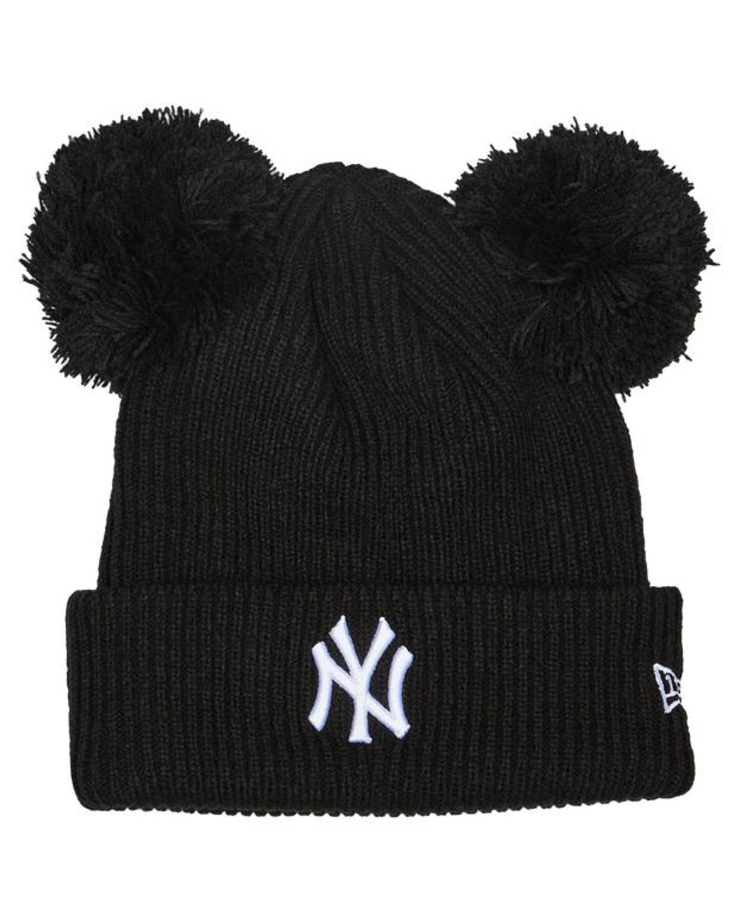 KTZ Black Double Pom Winter Mützen