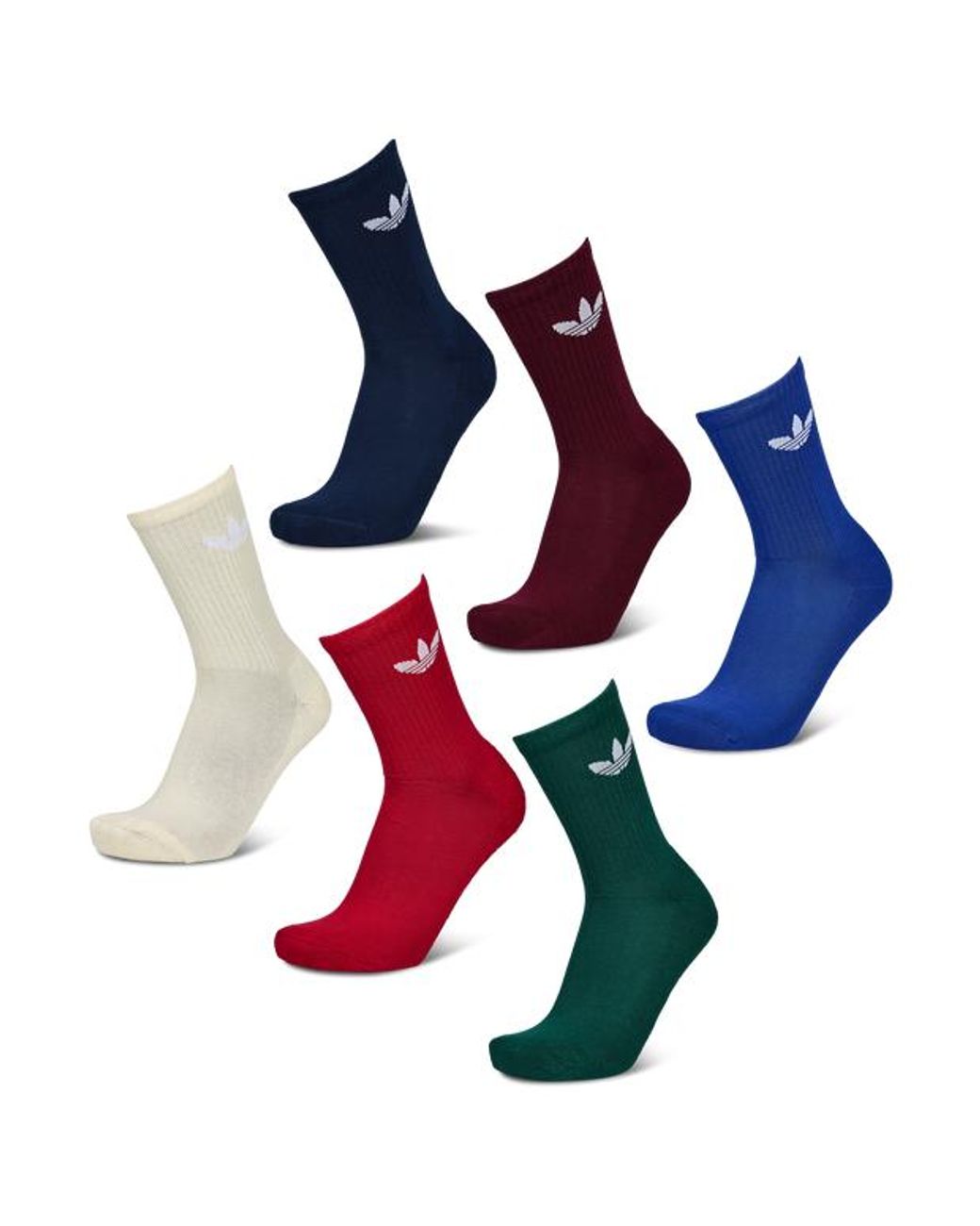 Adidas Blue Crew 6 Pack Socks