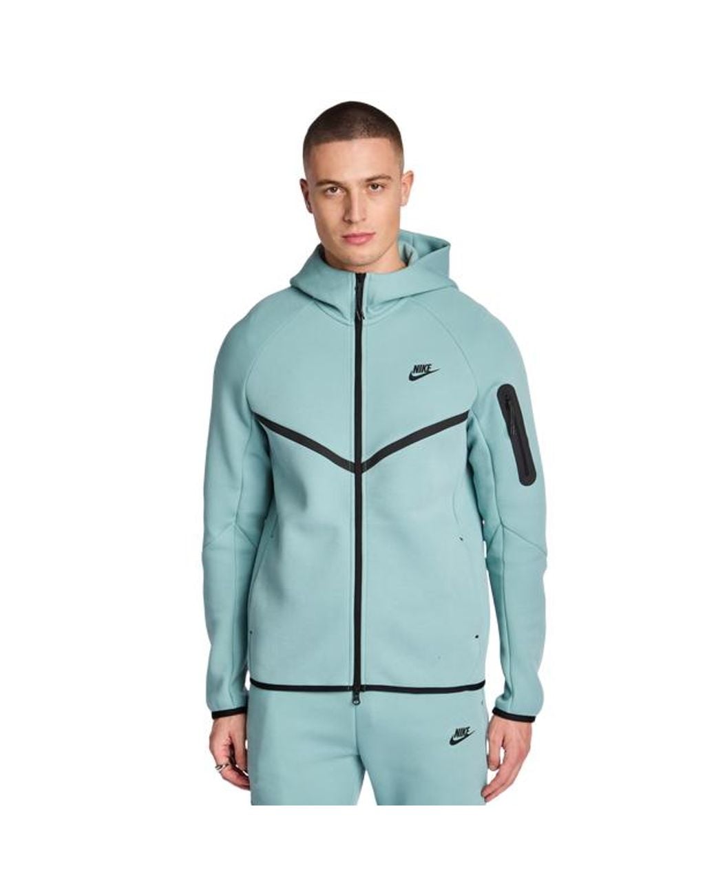 Nike Blue Tech Fleece Hoodies for men