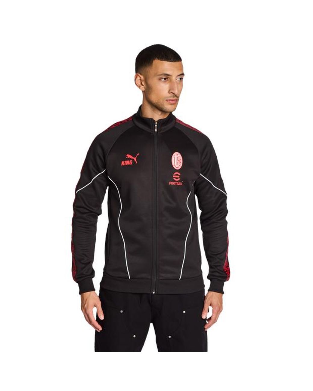PUMA Black Ac Milan Track Tops for men
