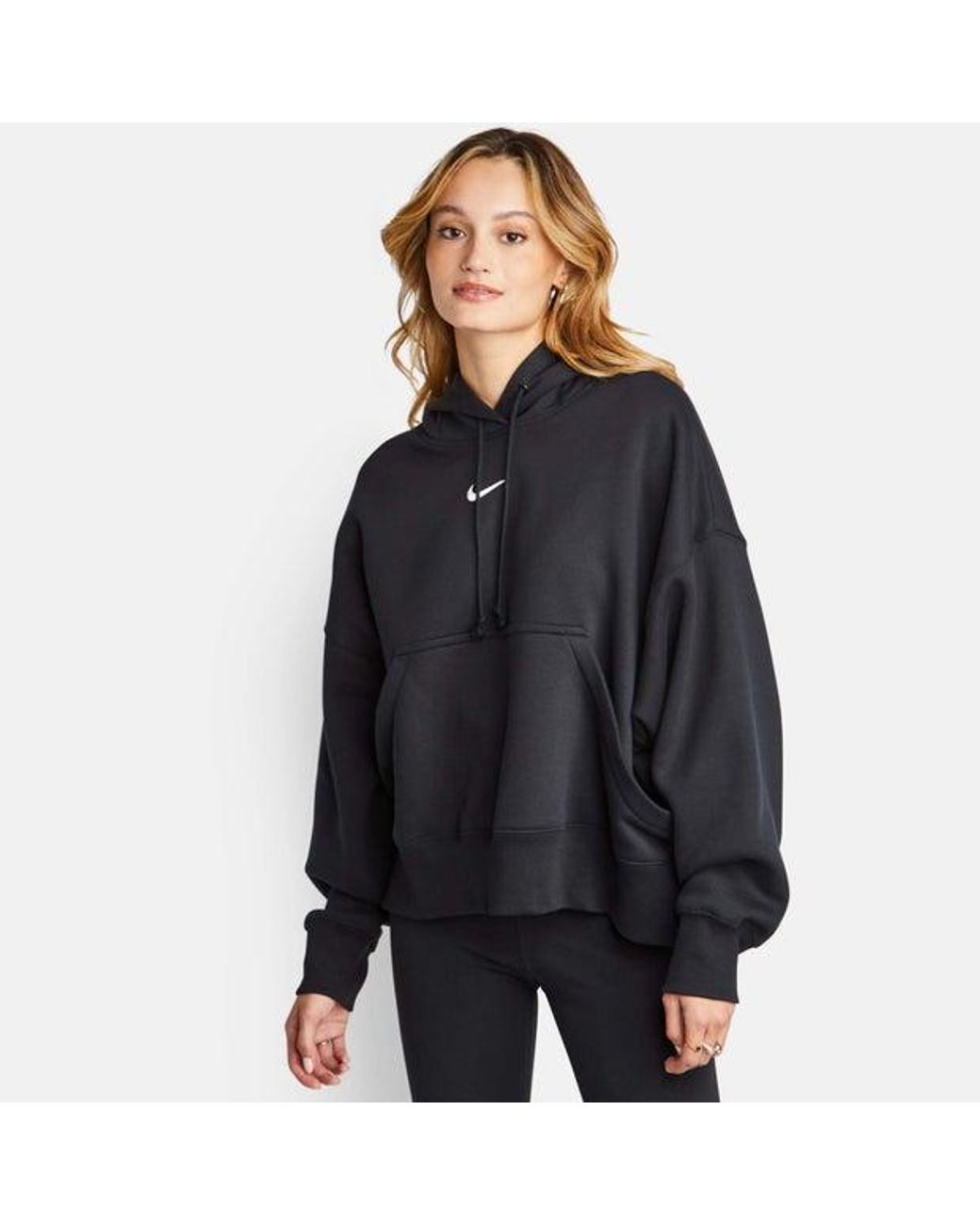 Nike Black Sportswear Phoenix Fleece Oversized Pullover Hoodie