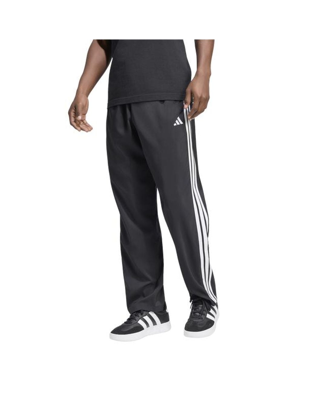 Adidas Black Essentials 3-Stripes Tracksuit Bottoms Pants for men