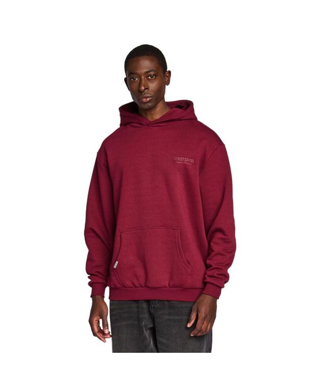 Street Cartel Red Russo Hoodies for men