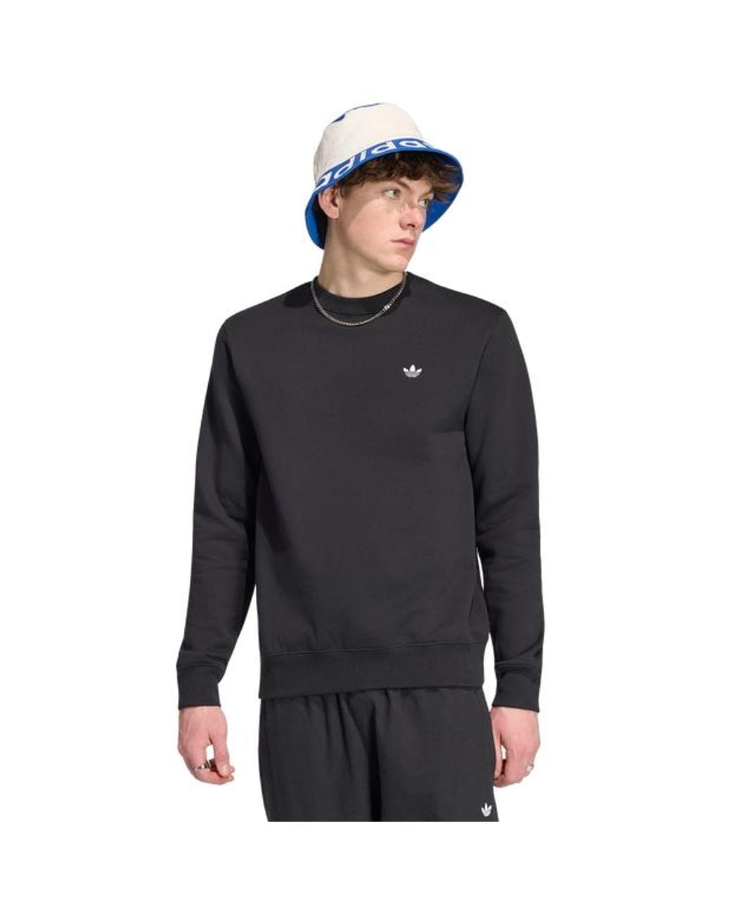 Adidas Black Trefoil Sweatshirts for men