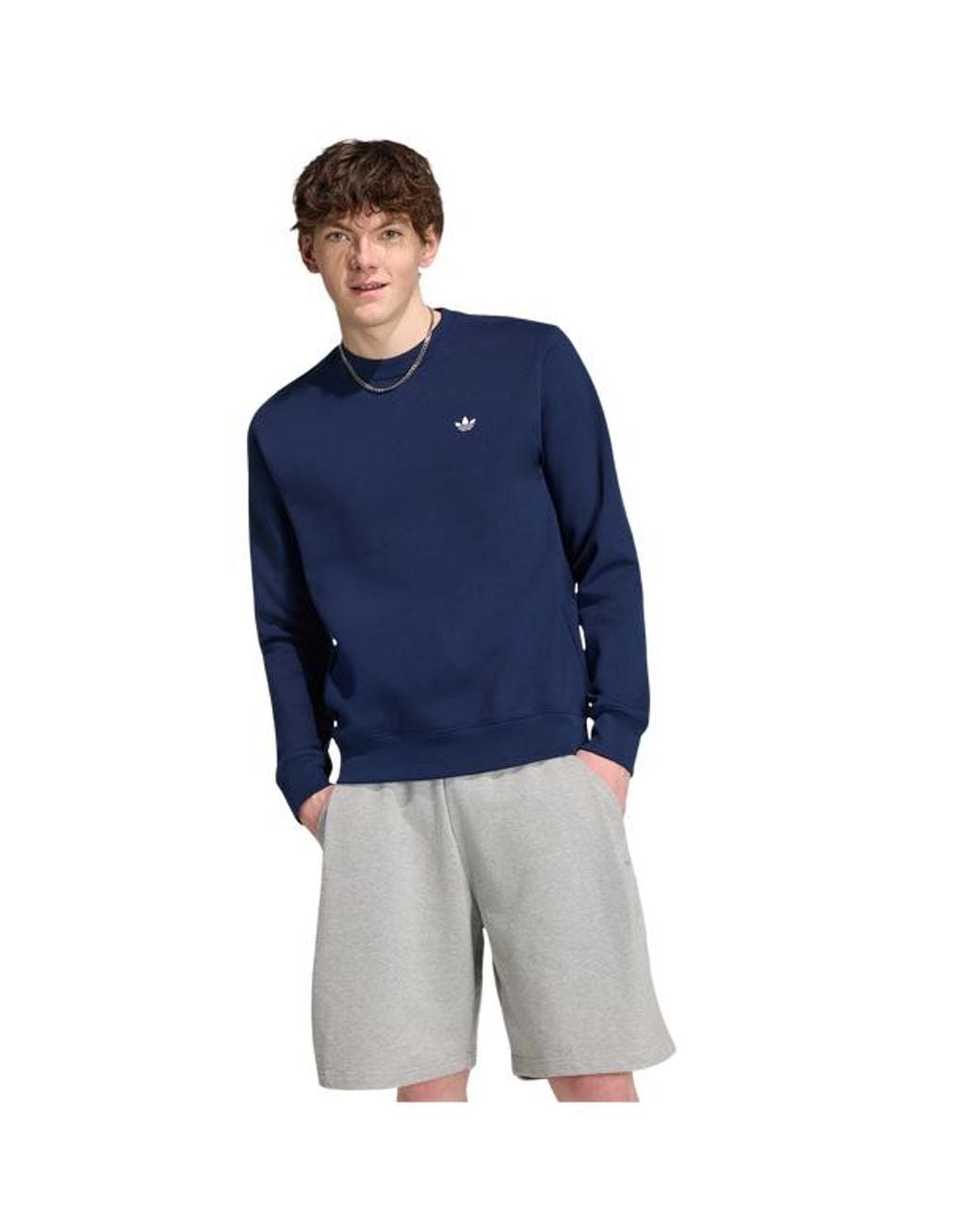 Adidas Blue Trefoil Sweatshirts for men