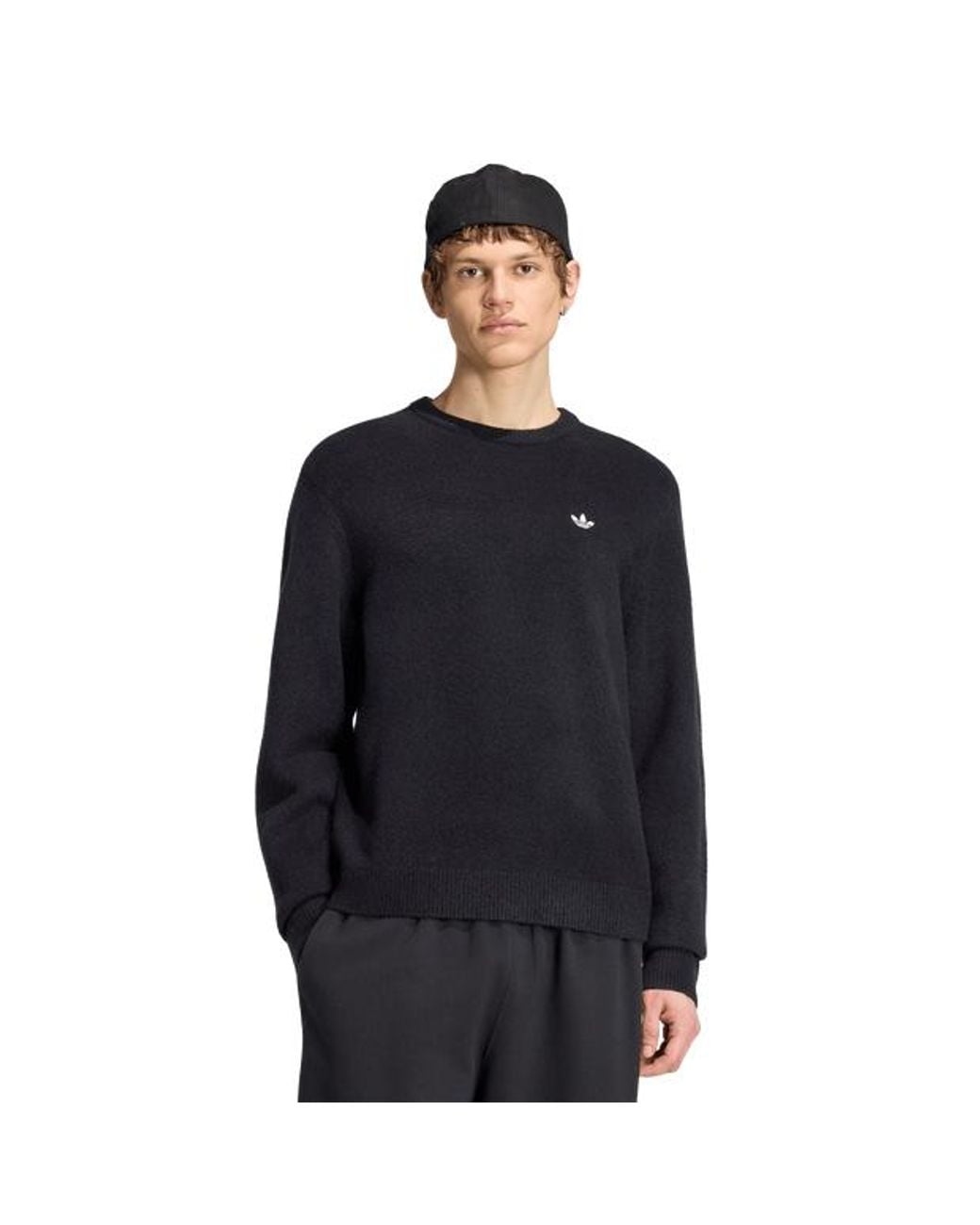 Adidas Black Trefoil Sweatshirts for men
