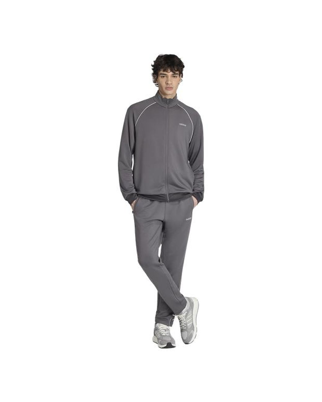 Adidas Gray Tech Tracksuits for men