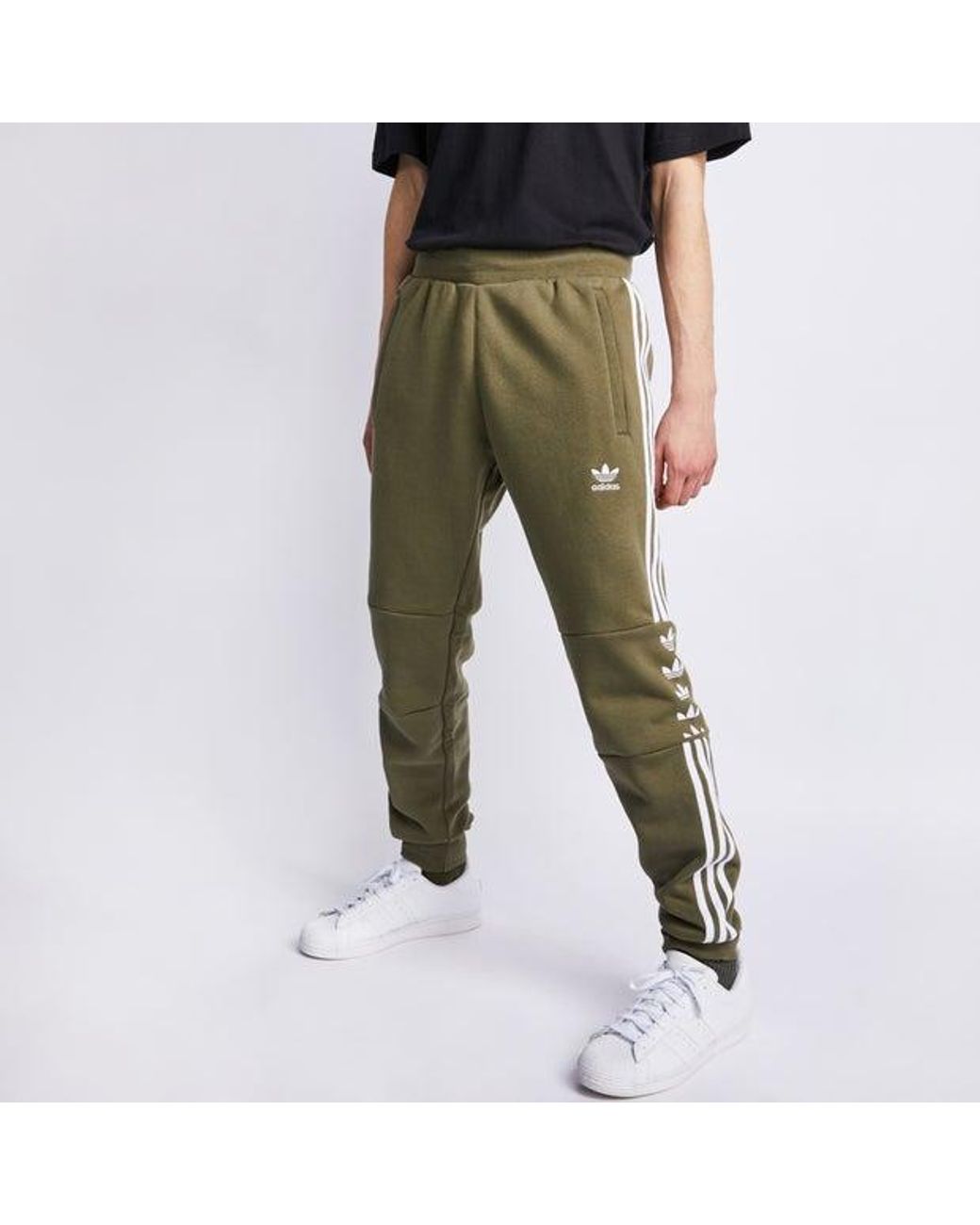 Trefoil Pantalones adidas de hombre de color Verde | Lyst