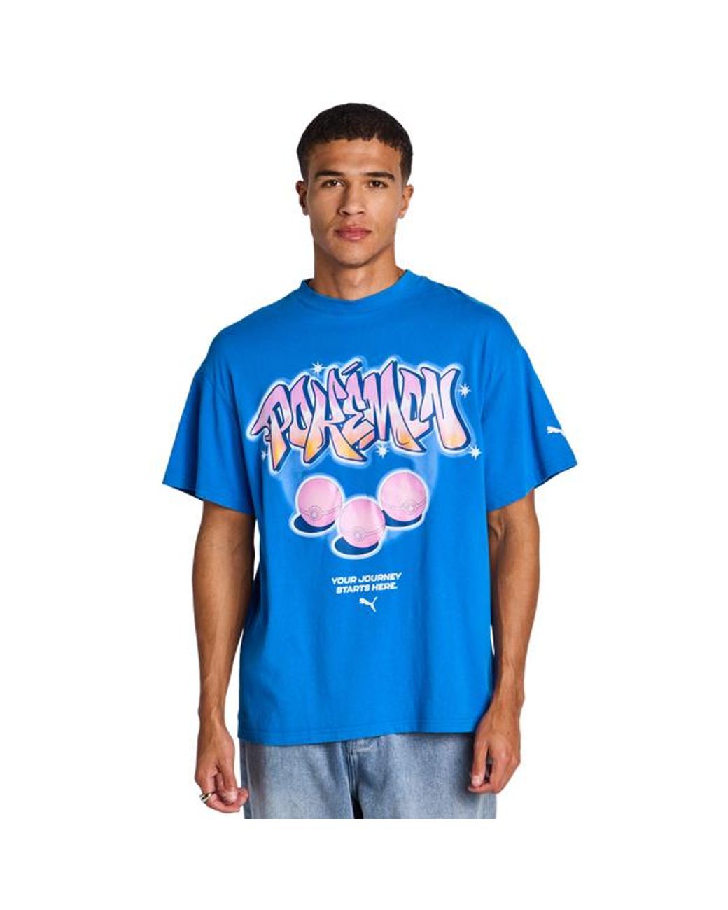 PUMA Blue X Pokemon T-Shirts for men
