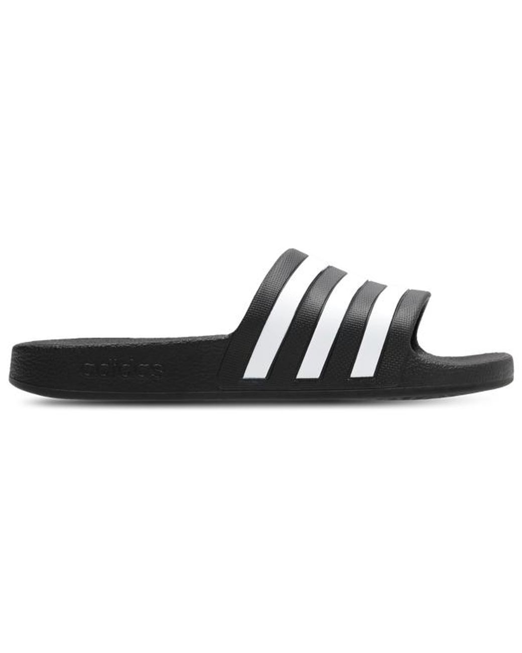 Adidas Black Adilette Aqua Slides