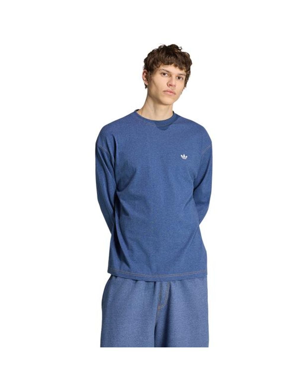 Adidas Blue Trefoil T-Shirts for men