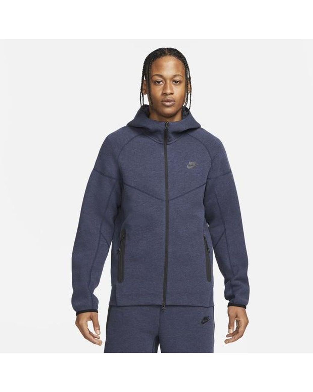 nike tech fleece windrunner hoodie blue