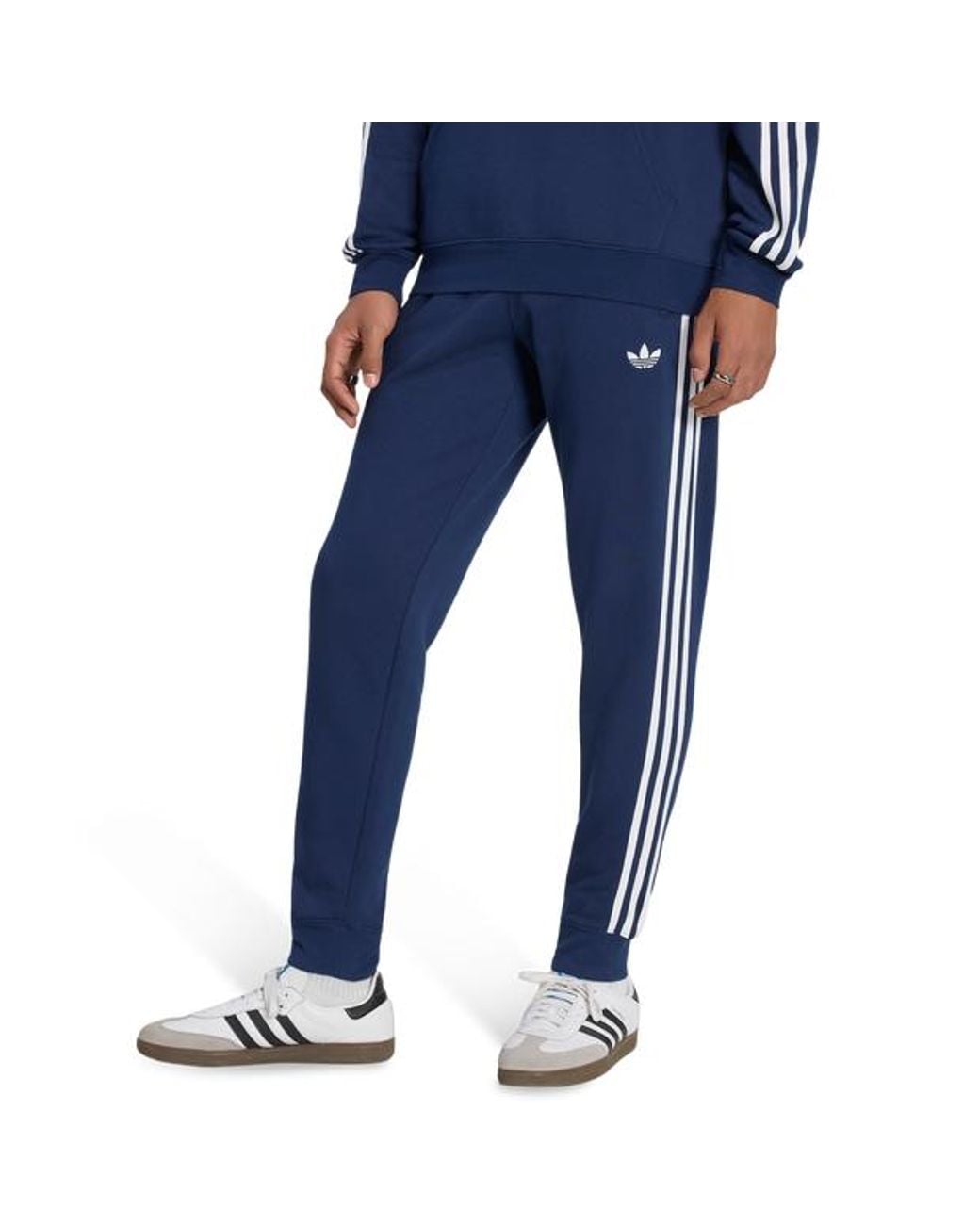 Adidas Blue 3-Stripes Sweatjoggers Pants for men