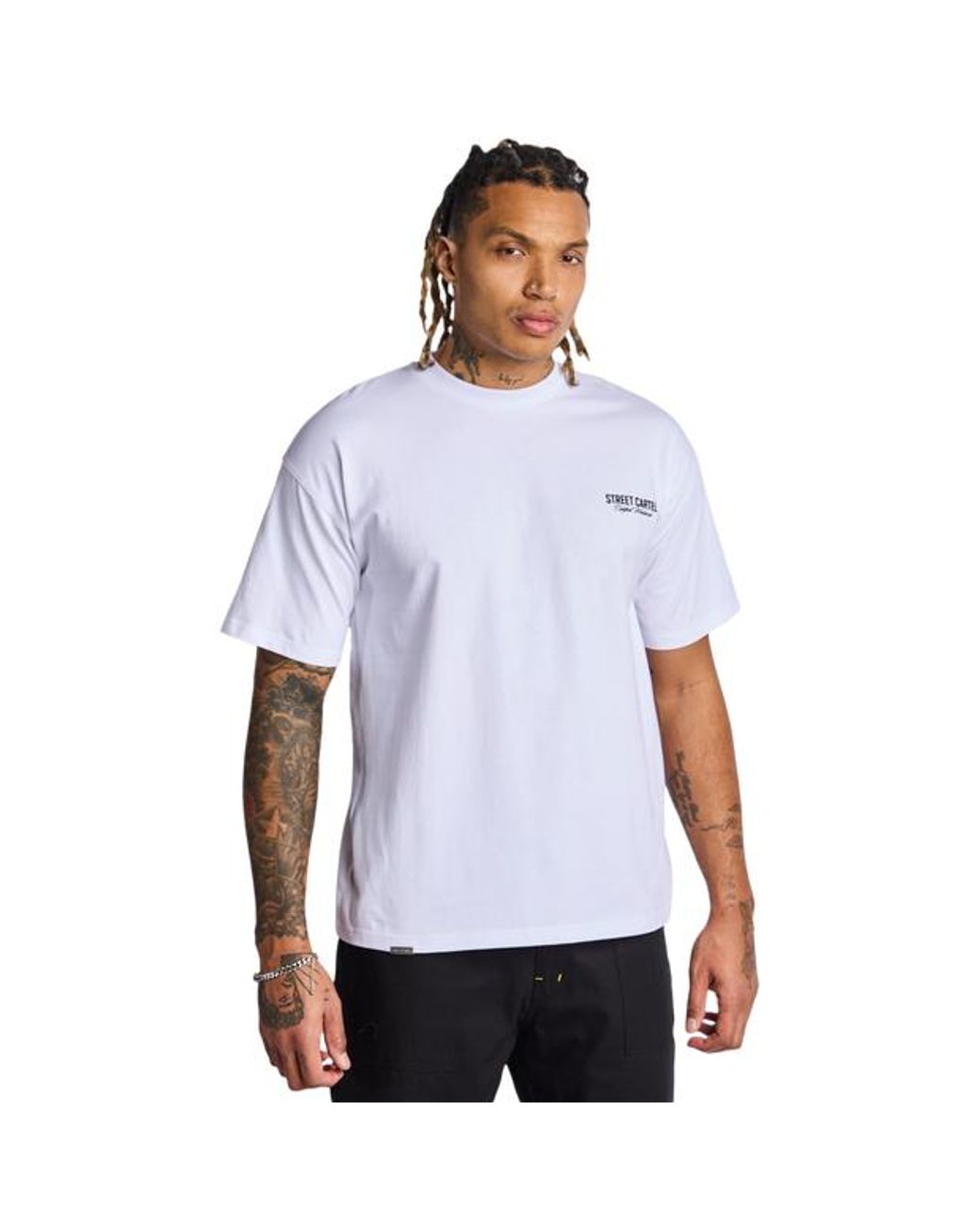 Street Cartel White Racer T-Shirts for men