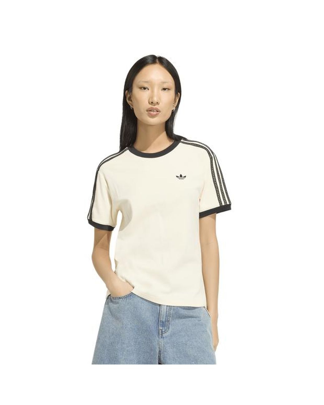 Adidas White 3-Stripes T-Shirt T-Shirts
