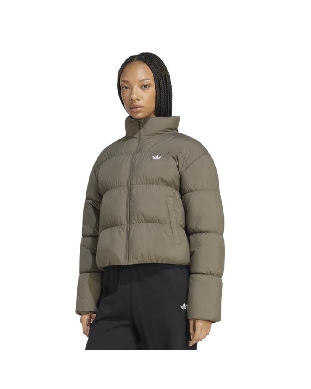 Adidas Brown Short Padded Jacket Jackets