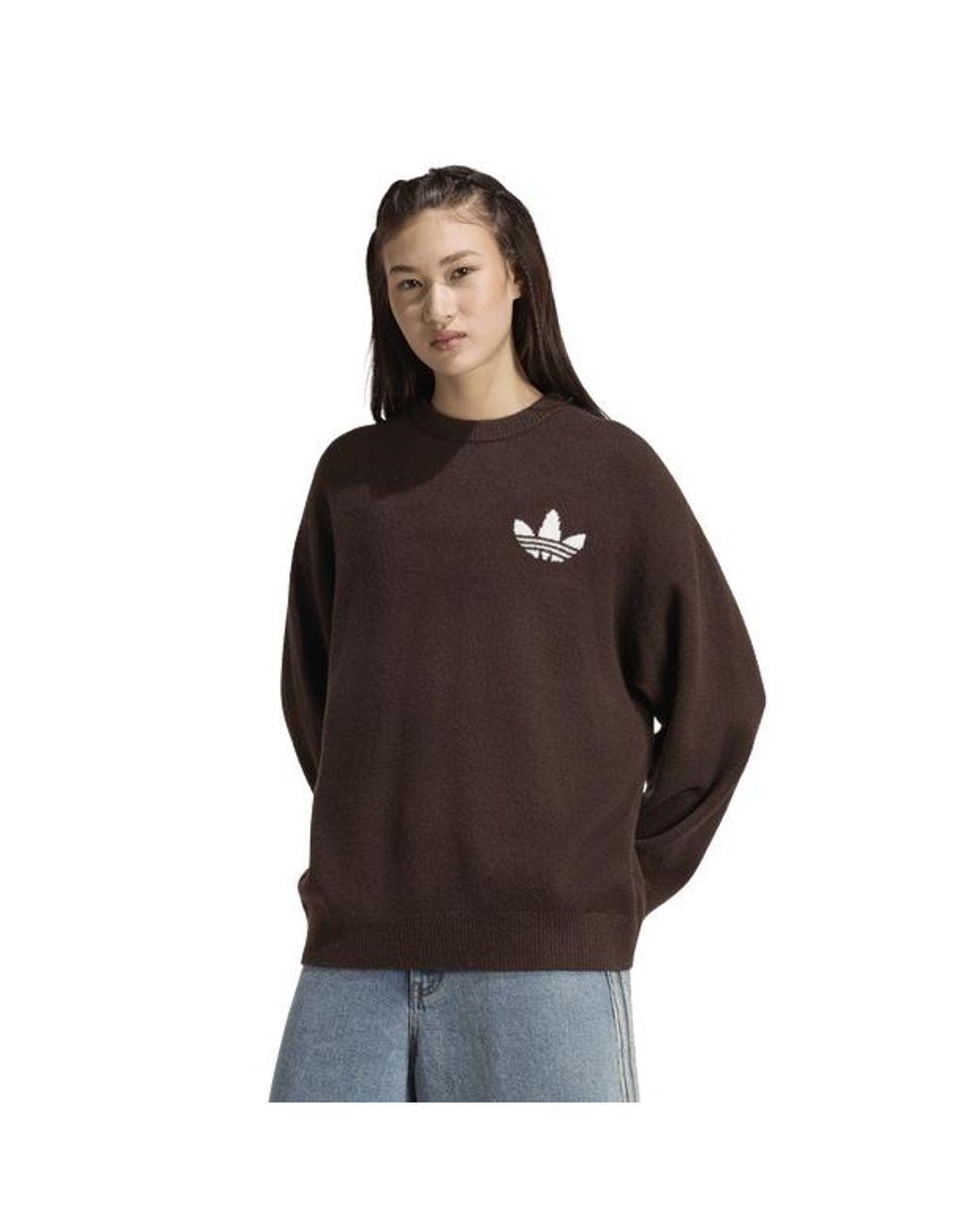 Adidas Brown Originals Athl Dept Knitted Sweatshirt Sweatshirts