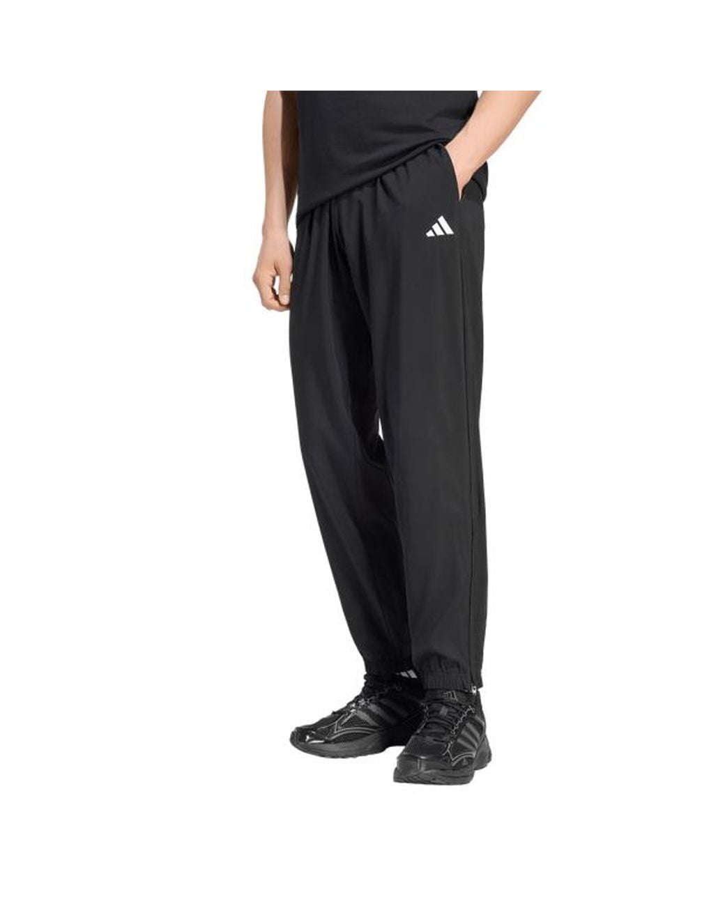 Adidas Black Essentials Stanford Lite Woven Bottoms Pants for men