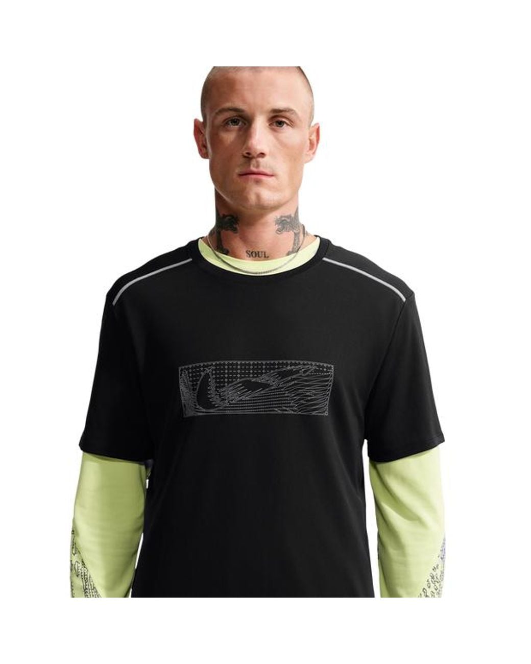 Nike Black Miler T-Shirts for men