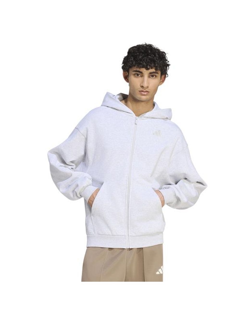 Adidas Blue Kit Small Logo Full-Zip Hoodie Hoodies for men