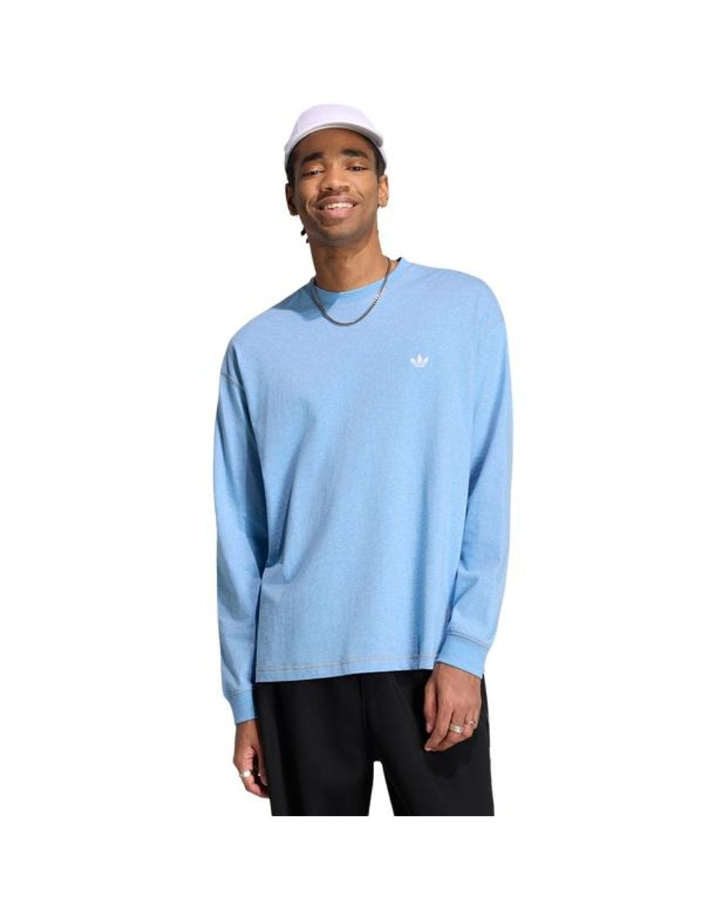 Adidas Blue Trefoil T-Shirts for men