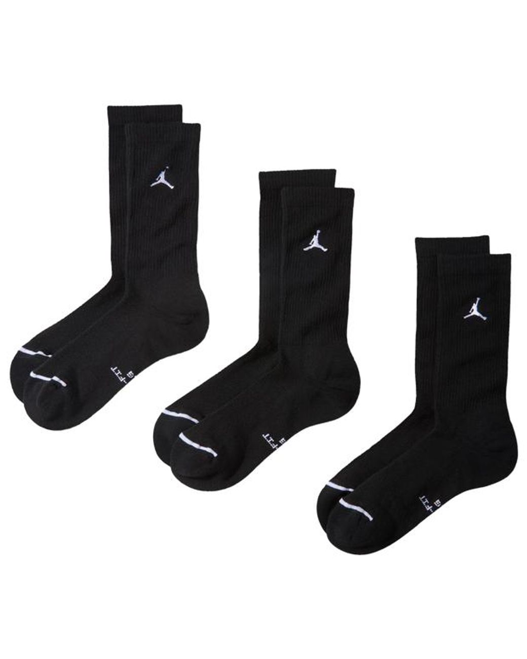 Nike Black Everyday Cushioned Crew 3 Pack Socks