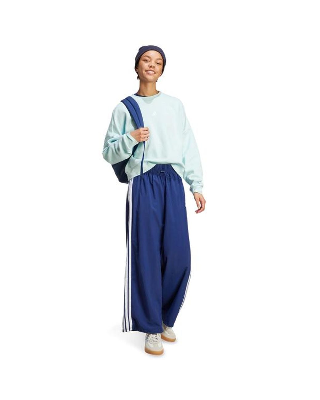 Adidas Blue Essentials 3-Stripes Woven Bottoms Pants