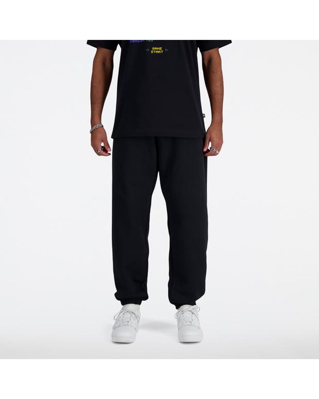 New Balance Black Fleece Pants for men