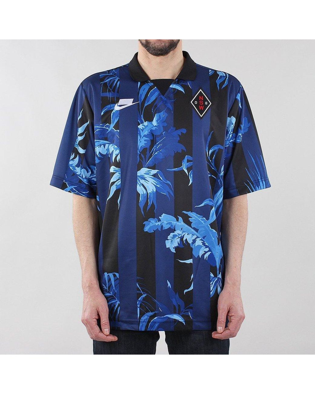 Nike Nsw Floral Football T-shirt in Blue for Men | Lyst