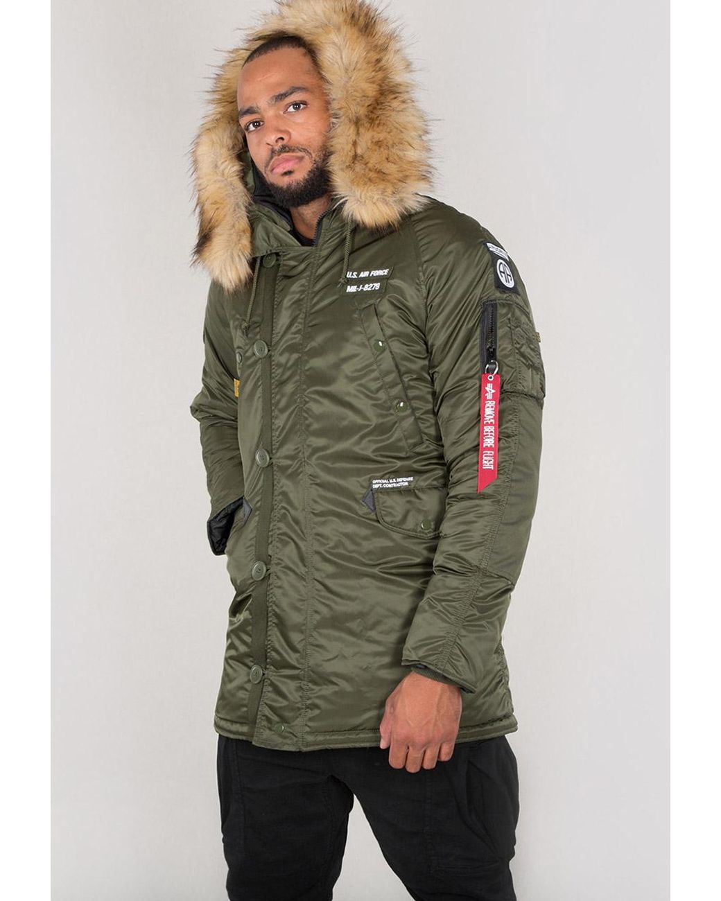 Alpha Industries N3b Airborne Parka Striukė in Green for Men | Lyst