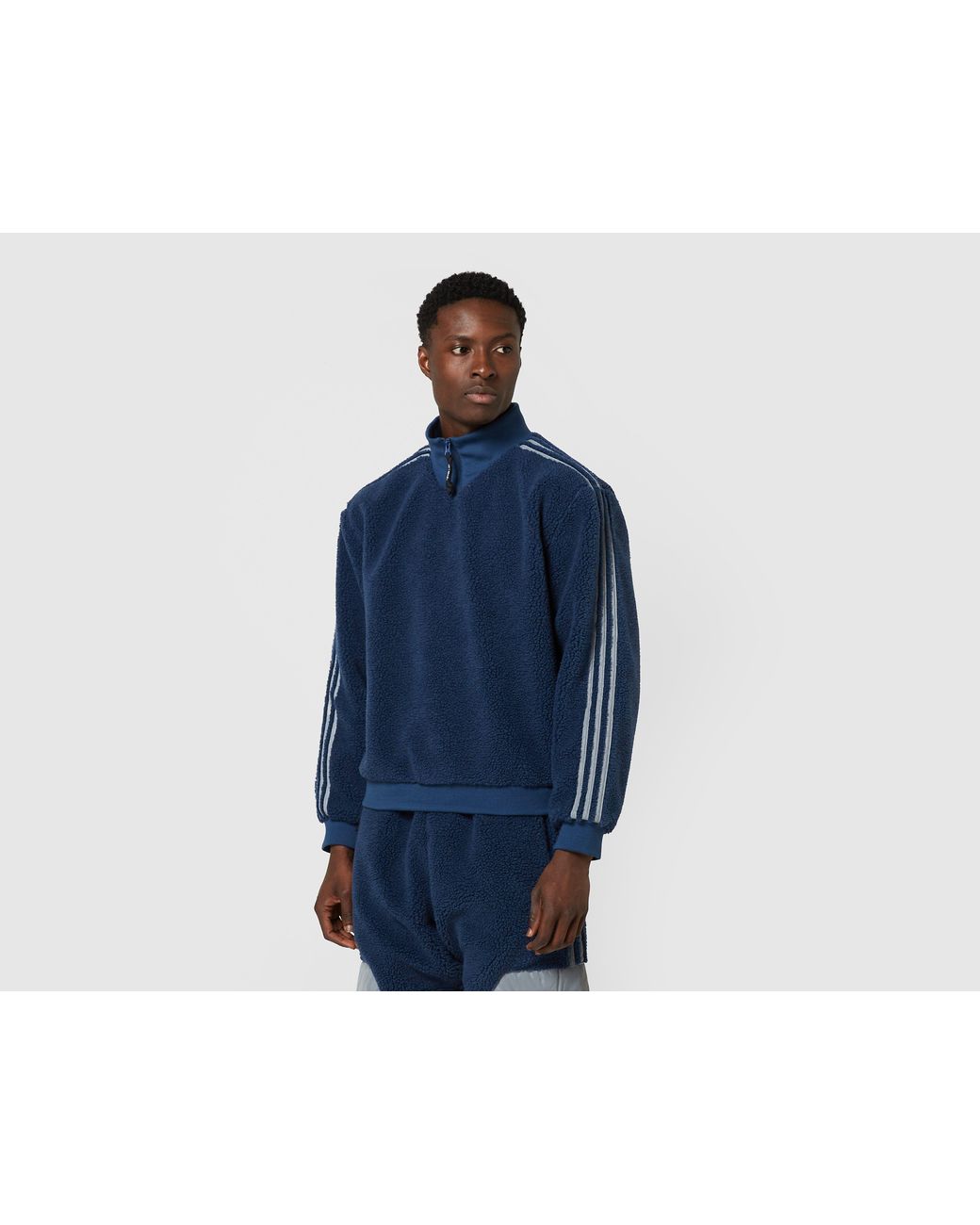 adidas Originals X Blondey Sherpa Fleece Pullover in Blue for Men Lyst UK