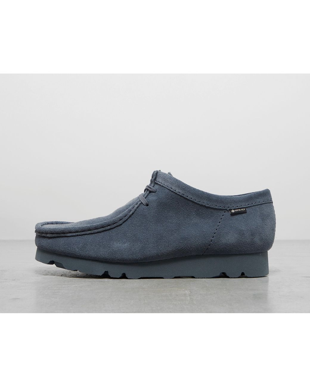 国内配送 CLARKS WALLABEE GTX BLUE /GREY SUEDE Clarks Originals Wallabee GTX suede mocassins Clarks Originals