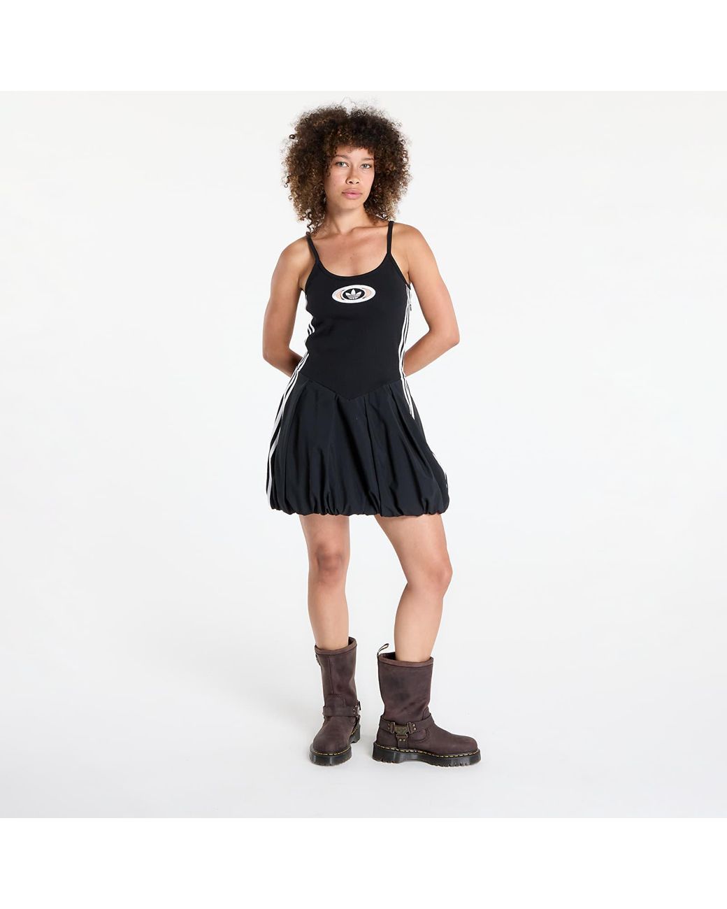 adidas Originals Campus 2000 Balloon Dress in Black | Lyst