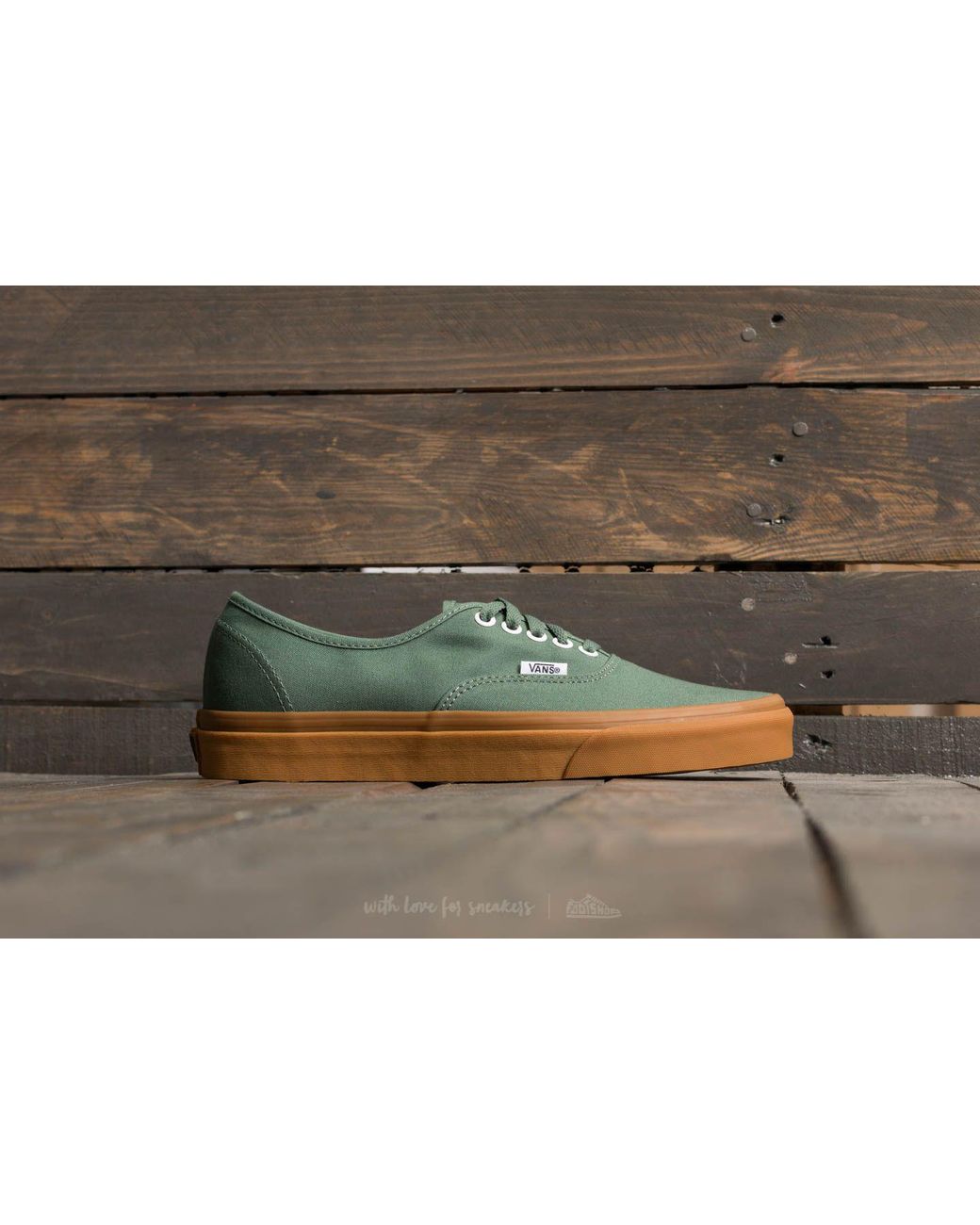 Vans Canvas Authentic Duck Green/ Gum for Men | Lyst