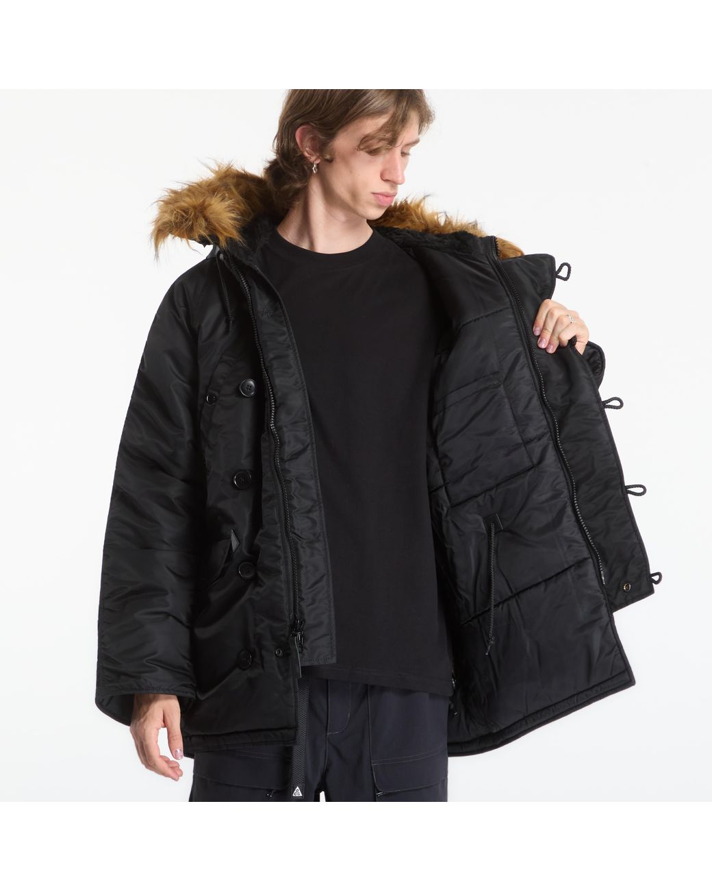 Alpha Industries Black Jacket N-3B Heritage for men