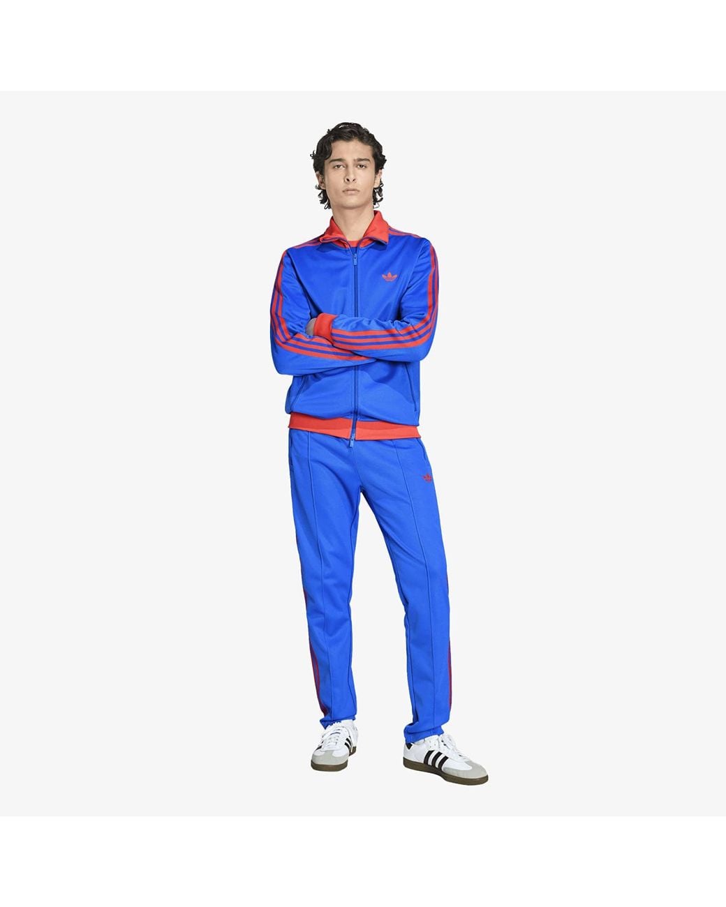 Adidas Originals Sweatshirt Adidas Classic Track Top in het Blue voor heren