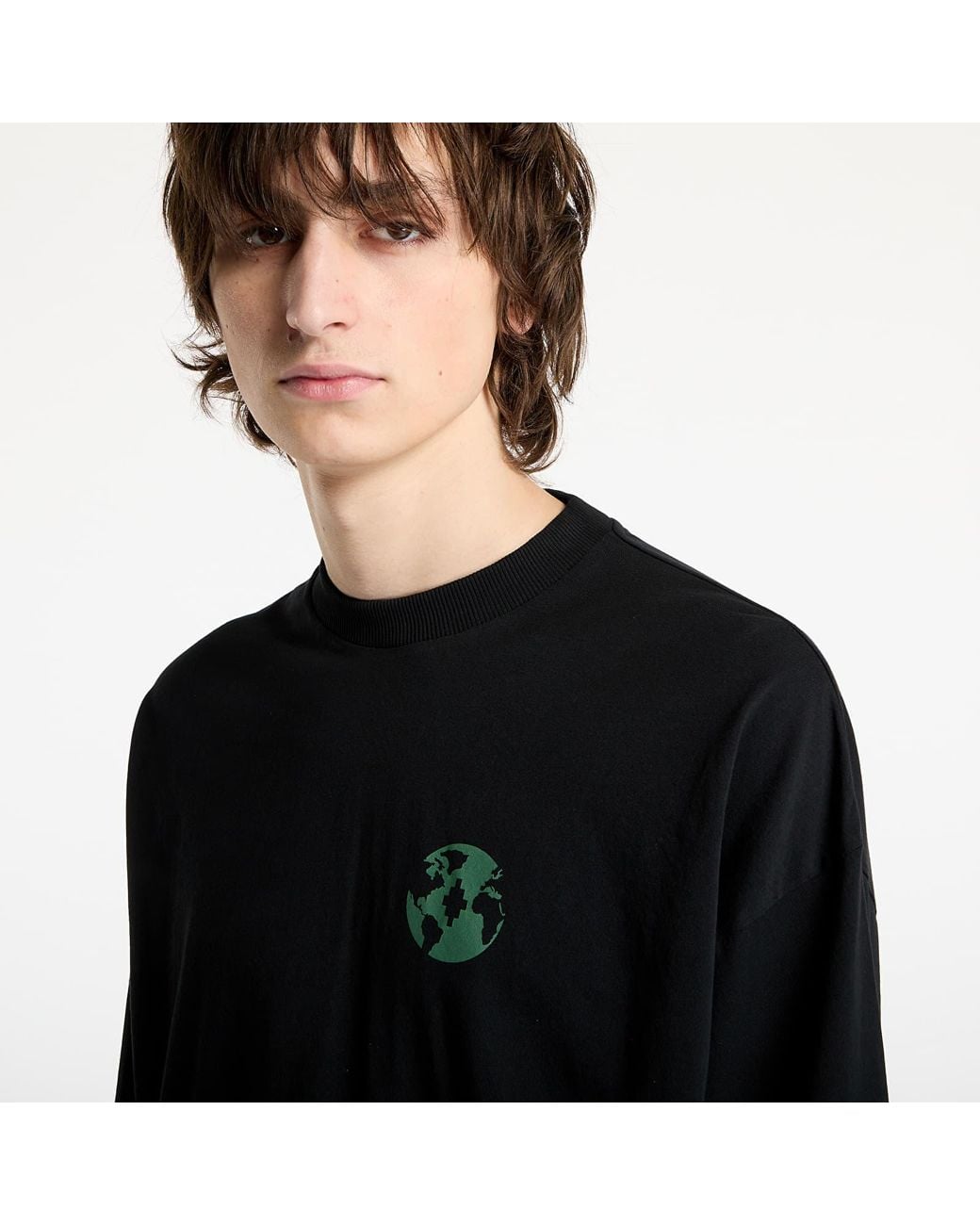 Marcelo Burlon T-Shirt County Globe Loose T-Shirt/ Deep in Black für Herren