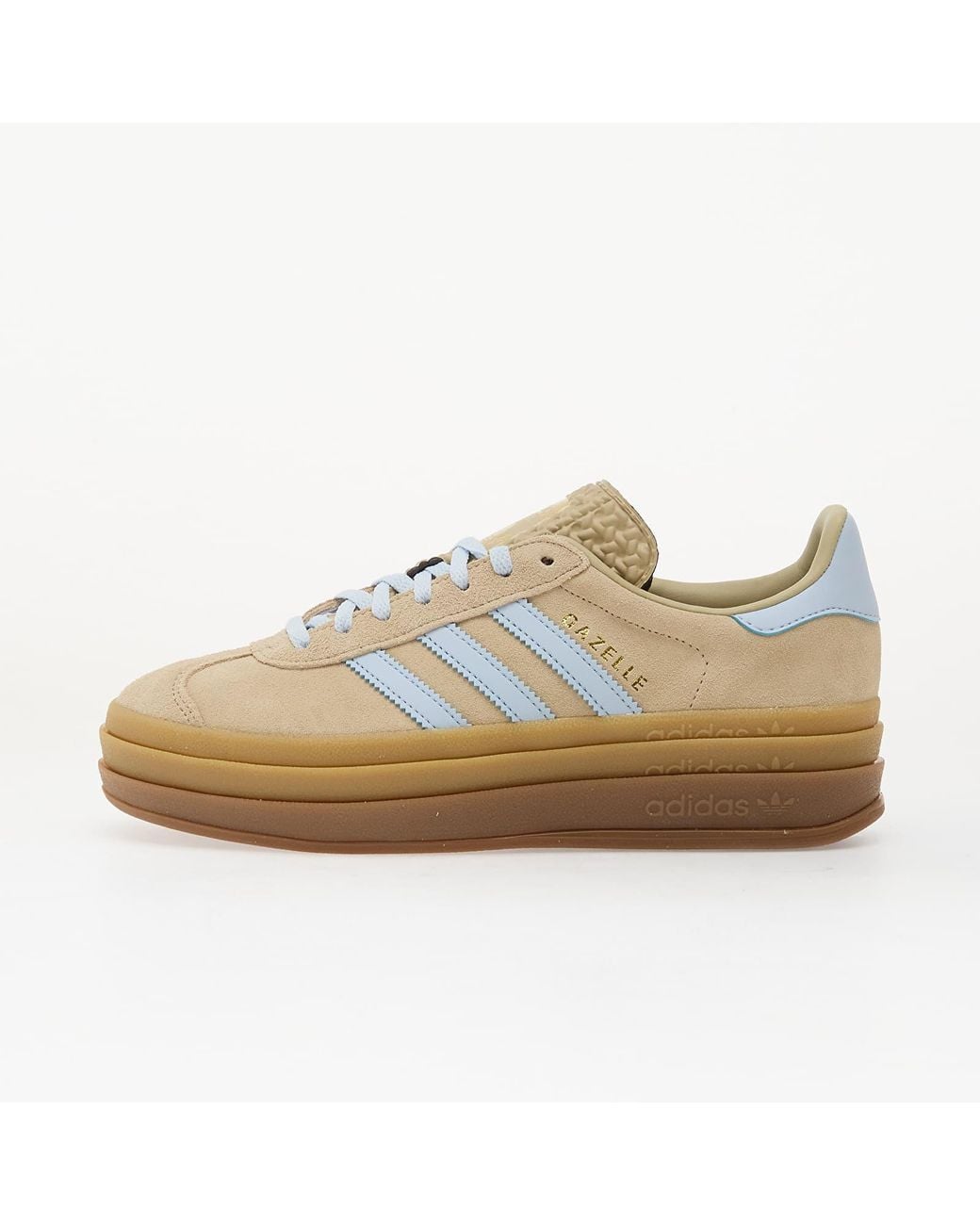 Adidas Originals Sneakers Adidas Gazelle Bold Stone Khaki/ Crystal Sky/ Met. Eur in het White