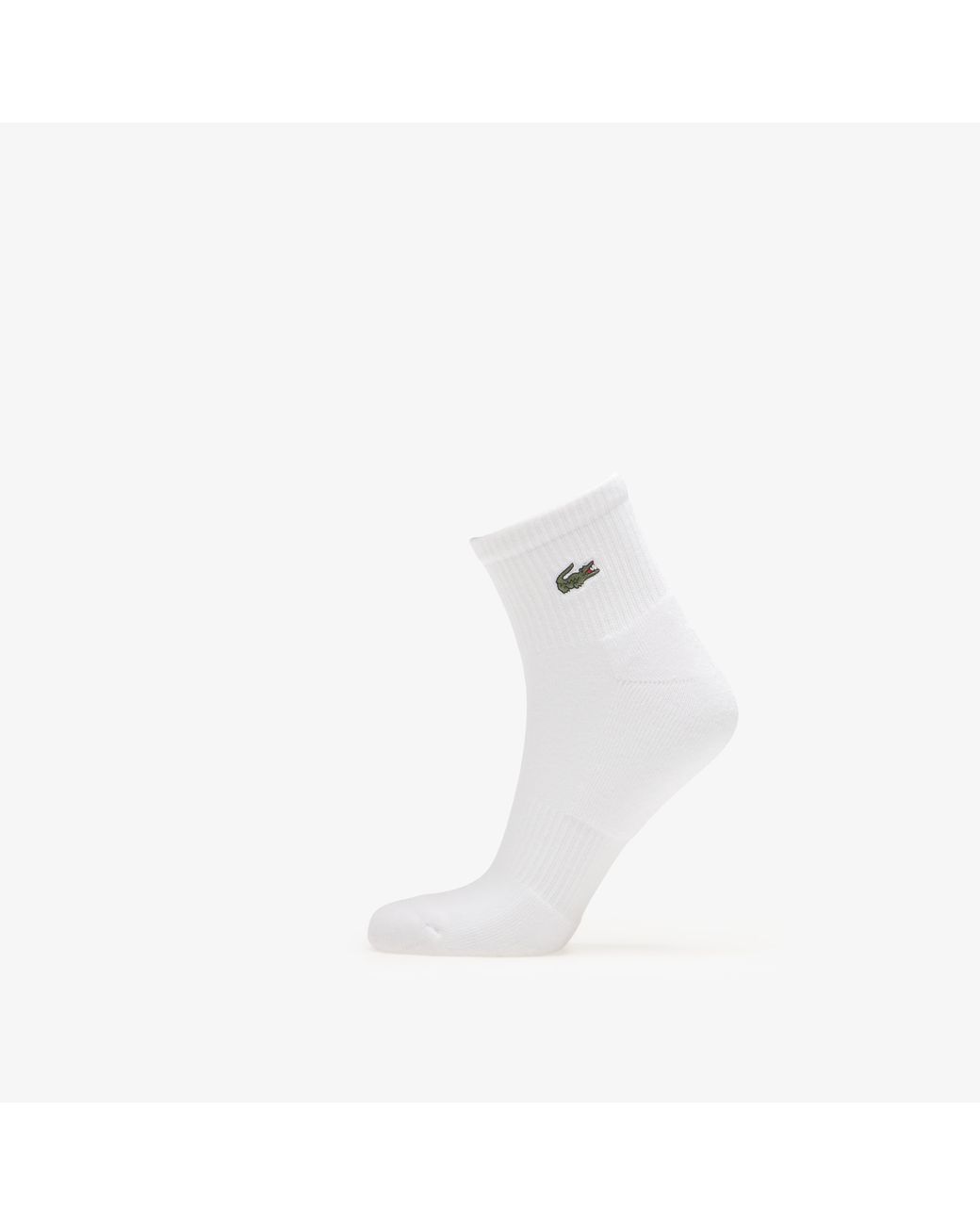Lacoste White Ankle Socks