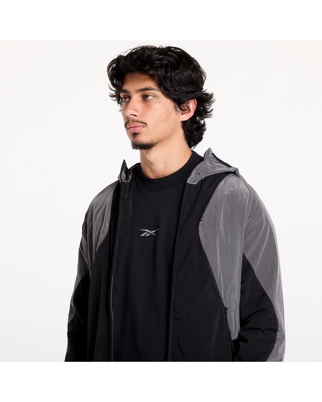 Reebok Black Jacket Running Hooded Jacket/ Misty for men