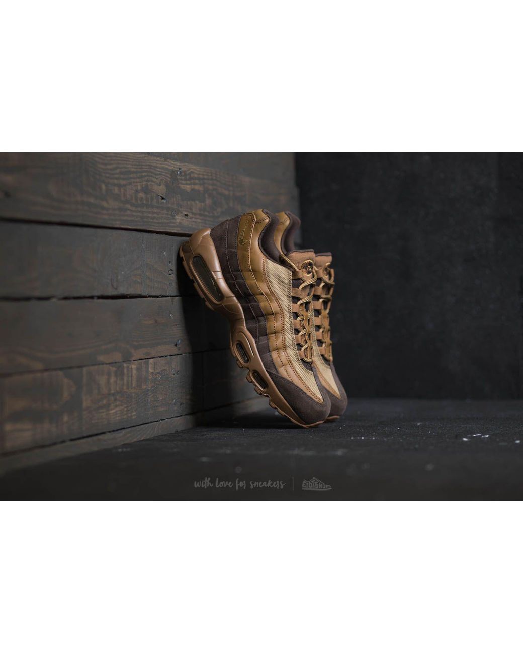 Nike Rubber Air Max 95 Premium Baroque Brown/ Golden Beige for Men | Lyst