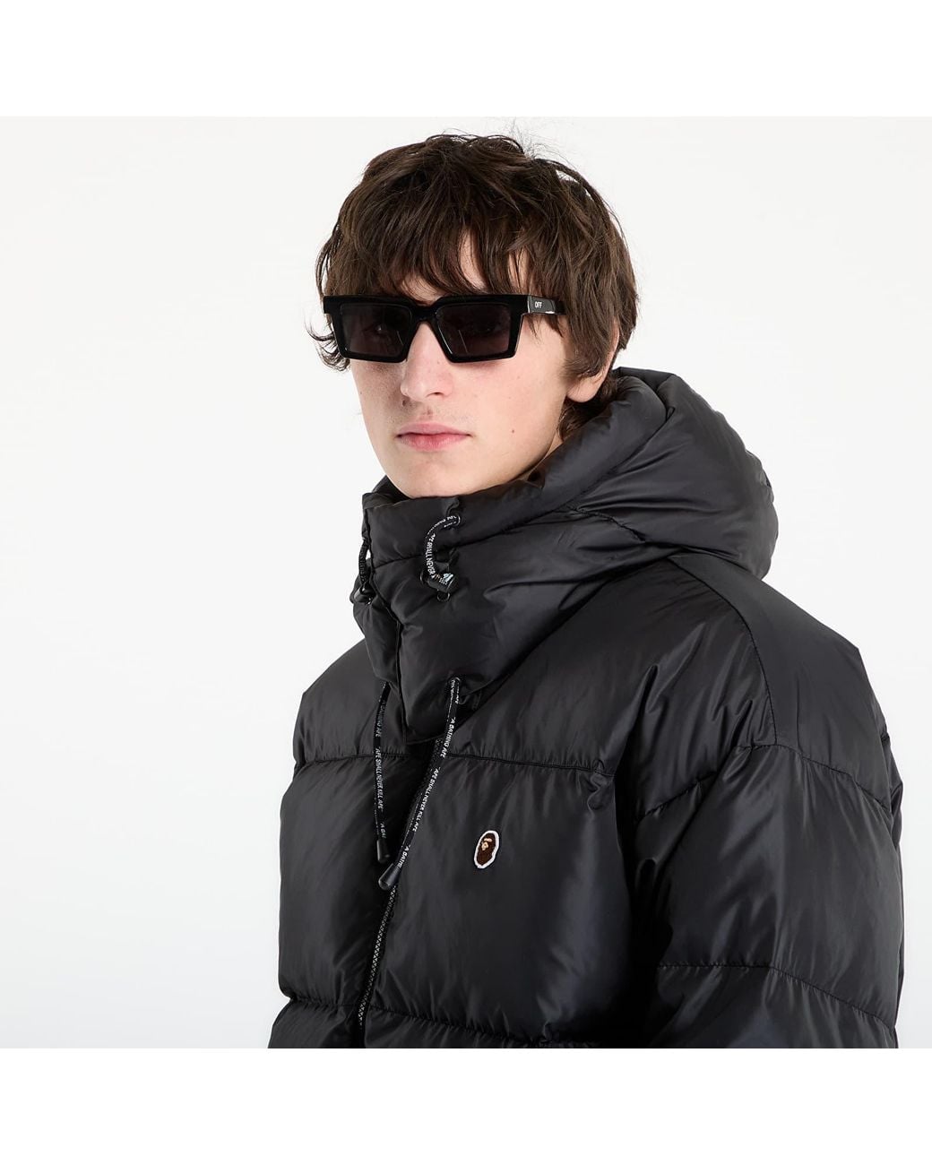 A Bathing Ape Black Jacket One Point Relaxed Fit Down Jacket M for men