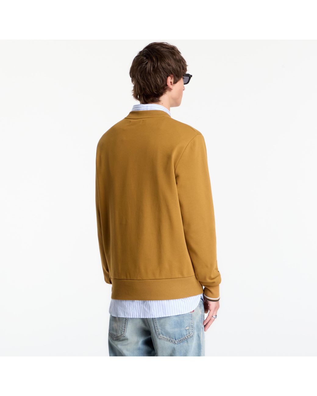 Fred Perry Sweatshirt Crew Neck Sweatshirt in het Yellow voor heren