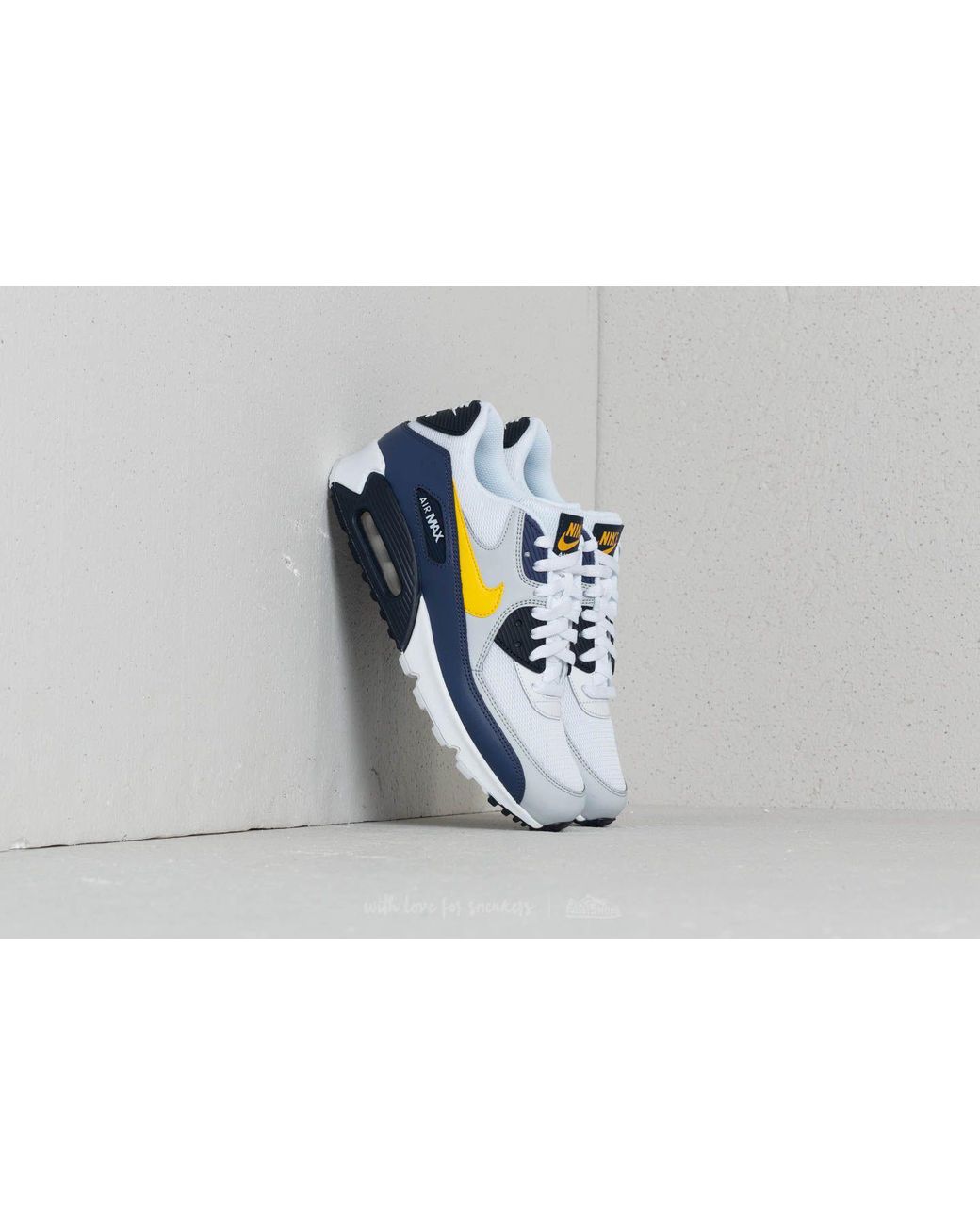 Nike Air Max 90 Essential White/ Tour Yellow-blue Recall for Men | Lyst