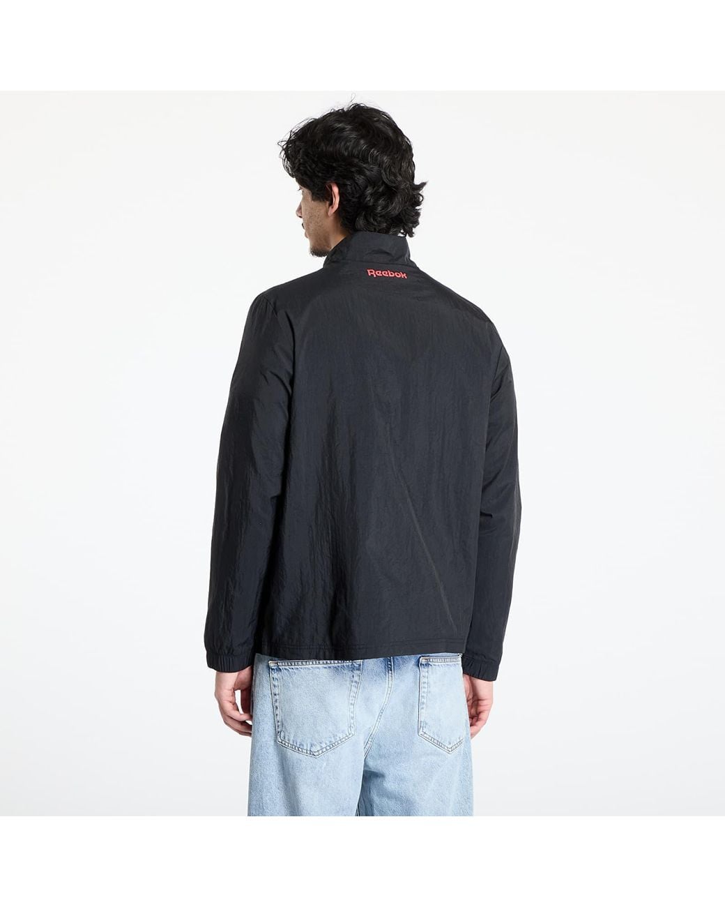 Reebok Windjack Basketball Track Top in het Black voor heren
